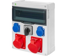 NASIELSK Elektro-Plast Nasielsk RS 6242-00 statybinis skirstomasis įrenginys, montuojamas ant paviršiaus, 8 modulių, 2x2P+Z, 2x3P+N+Z, 32A, pilkas