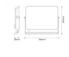 Ge Lighting LED prožektorius OSRAM LUX, IP65, 50W, 4000K, 4500lm, juodos sp.