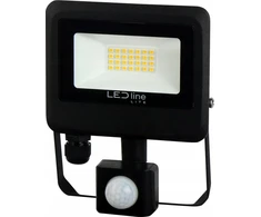 Lauko šviestuvas su judesio davikliu LED 20W neutraliai balta 230Vac, 2000lm, IP65, juodas, PHOTON, LED LINE