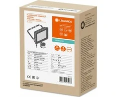 Ledvance 20W LED prožektorius su judesio davikliu, 4000K, IP65, juodas