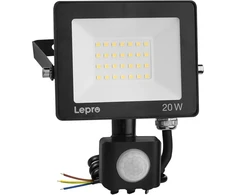 LEPRO 340013-DW-EU 20W 2000 lm 5000 K IP65 LED Floodlight with Motion Sensor