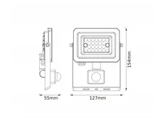 Prožektorius Osram FL LENS SENSOR 20W 840 IP65 DG EUE