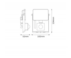 Osram Prožektorius FL LUX SENSOR 10W 840 IP65 BK EUE OSRAM
