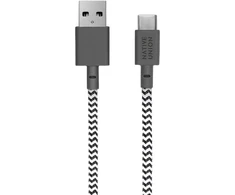 Native Union Diržo kabelis USB-A į USB-C 1,2 m Zebra