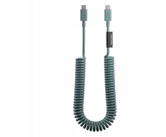 Native Union Native Union Pop Cable - USB-C - USB-C kabelis, 2,4 m 60 W (šiferio žalia)
