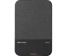 „Native Union (Re)Classic“ nešiojama baterija – magnetinė 10000 mAh talpos nešiojama baterija, suderinama su „MagSafe“ ir „Qi2“, USB-C – pridedamas 15 cm USB-C laidas (juodas)