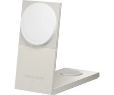 „Native Union Rise 3-in-1 Qi2“ belaidis įkroviklis, tarptautinis, smėlio spalvos