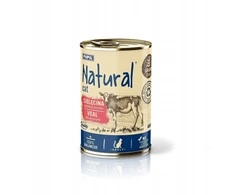 NATURAL Veršiena su vištienos kepenėlėmis - šlapias maistas katėms - 400g