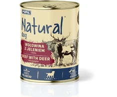 NATURAL jautiena su elniena ir moliūgu - šlapi šunų maistas - 800g