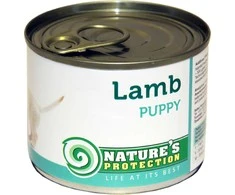Lovely Hunter NATURE'S PROTECTION jaunų šunų konservuotas pašaras su ėriena, 400g