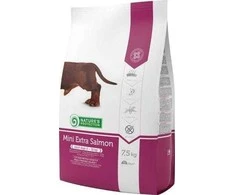 NATURE'S PROTECTION Mini extra lašiša Adult Small breed dog, suaugusių mažų ir labai mažų veislių šunų sausas pašaras su lašiša, 7.5kg