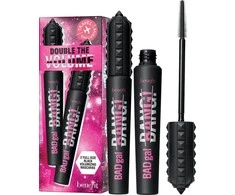 Benefit Duo Set: Badgal Bang! Volumizing Blakstienų tušas apimties suteikiantis blakstienų tušas, atspalvis: 1 Intense Pitch Juodas, 2 x 8,5g