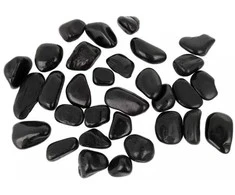 Nb Minerals Poliruoti akmenys Juodas Pebble IV 10-20mm akvariumo terariumui 5kg/pak.