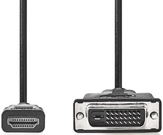 Nedis AV adapteris Nedis CCGL34800BK20 laido adapteris 2 m HDMI Type A (standartinis) DVI-D Juodas