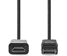 Nedis AV adapteris Nedis CCGL37100BK20 laido adapteris 2 m HDMI Type A (standartinis) DisplayPort juodas