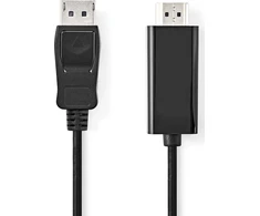 Nedis AV adapteris Nedis CCGL37100BK30 laido adapteris 3 m HDMI Type A (standartinis) DisplayPort juodas