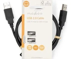 Nedis CCGL60000BK50 kabelis USB USB 2.0 5 m USB A Juodas
