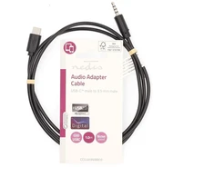Nedis CCGL65950BK10 kabelis audio 1 m USB C 3.5mm Juodas