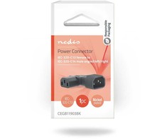 Nedis CEGB11903BK Lyties keitiklis / kabeliai IEC-320-C13 IEC-320-C14 Juodas