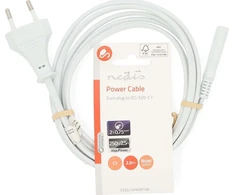 Nedis CEGL11040WT20 maitinimo laidas, baltas, 2 m, C tipo IEC 320 maitinimo kištukas
