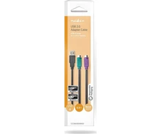Nedis kabelis Nedis CCGB60830BK03 PS/2 laidas 0,3 m USB A 5-p DIN juodas