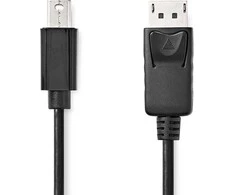 Nedis laidas Nedis CCGL37400BK20 DisplayPort laidas 2 m Mini DisplayPort Juodas