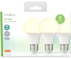 Nedis LBE27A601P3 LED lempa Šiltai balta 2700 K 4,9 W E27 F