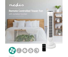 NEI Nedis FNTR13CWT40 elektrinis patalpų šildytuvas Vidaus Juoda, Balta 50 W Elektrinis šildytuvas-ventiliatorius