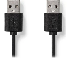 Nedis USB-A – USB-A USB laidas 3 m juodas (CCGT60000BK30)