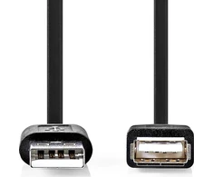 Nedis USB kabelis 16 deb. USB-A - USB-A 1 m juodas (CCGL60010BK10)