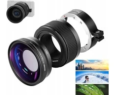 Neewer 2in1 HD plataus kampo objektyvas 18 mm 0,75x + makro 10x, skirtas „Sony Zv1 Zv-1 B8765 LS-18“