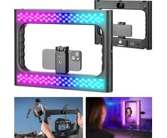 Neewer Lampa LED 20W RGB Klatka GRIP Laikiklis Telefonas ISO 1/4 Sterowanie Bluetooth / A111