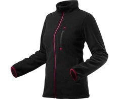 Bluza, Moteriškas flisinis džemperis, juodas, XXL dydis