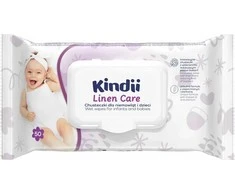 KINDII servetėlės kūdikiams ir vaikams Lino priežiūra 1pak.-50vnt