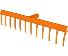 Grabie Universalus tiesus grėblys, 12 dantų, plastikinis