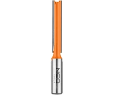 Ilgas dviejų griovelių galinis freza, TCT, 10 x 50 mm, 12 mm kotas