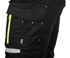 Neo Tools Kelnės Gerai matomos kelnės, juodos ir geltonos, XXXL dydis