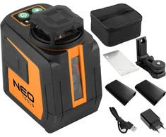 Laser lazerinis 20 m plokštuminis lazeris, 5 linijos, žalias, dėklas, magnetinis laikiklis