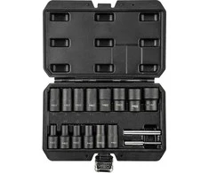 Varžtų ištraukimo lizdas NEO 11-920, 1/2", 16 vnt. rinkinys (su susuktu profiliu)