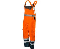 Ogrodniczki Darbiniai kombinezonai, gerai matomi, vandeniui atsparūs, oranžiniai, S dydis