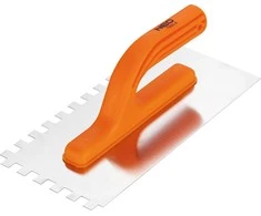 Dantyta mentelė NEO 50-202, 270 x 125 mm, 10 x 10 x 10 mm dantys, plastikinė rankena