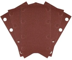 Papier Stačiakampis švitrinis popierius, 8 skylės, 130 x 80 mm, P240, skirtas 04-623, 5 vnt.