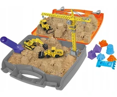 Plac „Neo Tools“ statybvietės kinetinis smėlis, žaislas su lagaminu