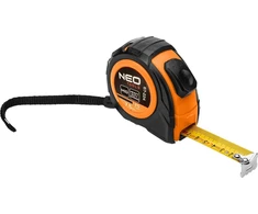 Miara Plieninė matavimo ruletė 7,5 m x 25 mm, automatinis užraktas, du stabdymo mygtukai