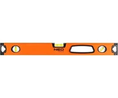 Neo Tools Neo aliuminio gulsčiukas su rankena, 3 buteliukai, magnetas, frezuoti matavimo paviršiai, 60 cm