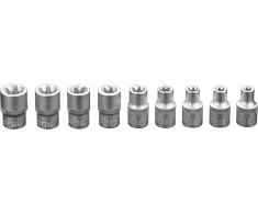 Klucze Antgalių rinkinys Neo Torx 1/2" E10-E24, 9 vnt