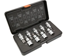 Koncówki Torx galvučių rinkinys, 9 dalys, 55 mm