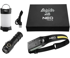 Neo Tools 3 viename išgyvenimo apšvietimo rinkinys