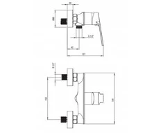 Deante Wall-mounted shower mixer