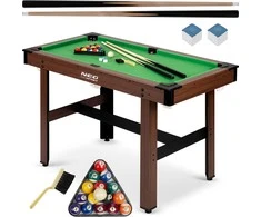 9 Neo-Sport Biliardo stalas 122 x 61 x 76 cm NS-807 tamsiai rudas